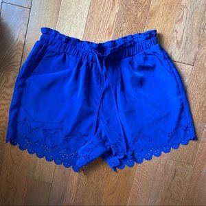 Blue Shorts ☀️ Scallop Hem ☀️ Size: M